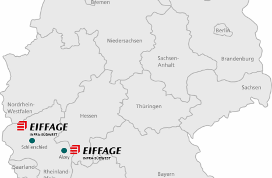 Standorte Eiffage Infra-Südwest